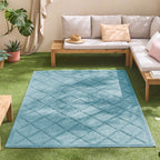 Santorini - Alfombra Interior/Exterior - Polipropileno - Turquesa