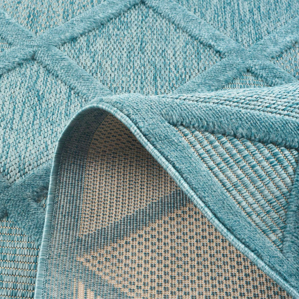Santorini - Alfombra Interior/Exterior - Polipropileno - Turquesa