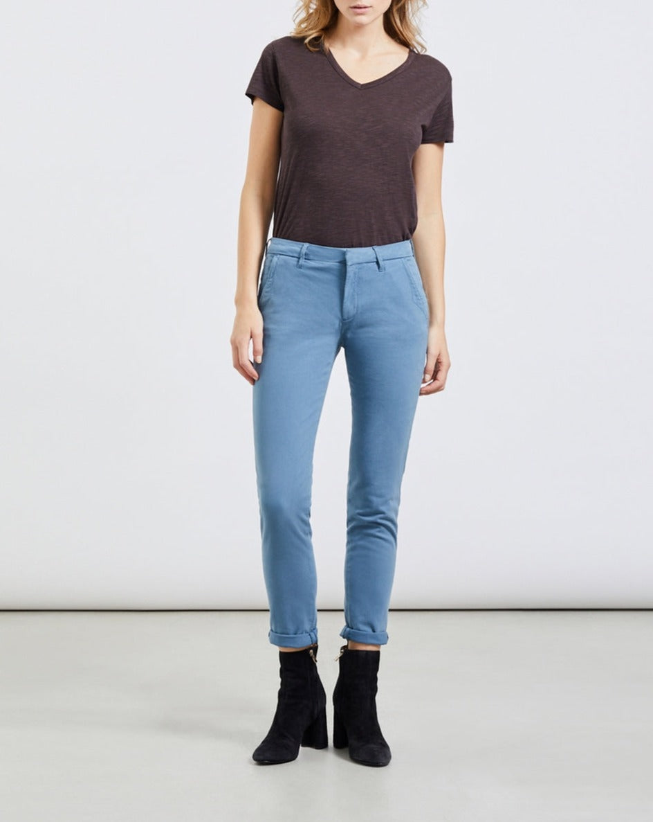 Pantalón chino Sandy 2 Basic - Azul tormenta - Mujer