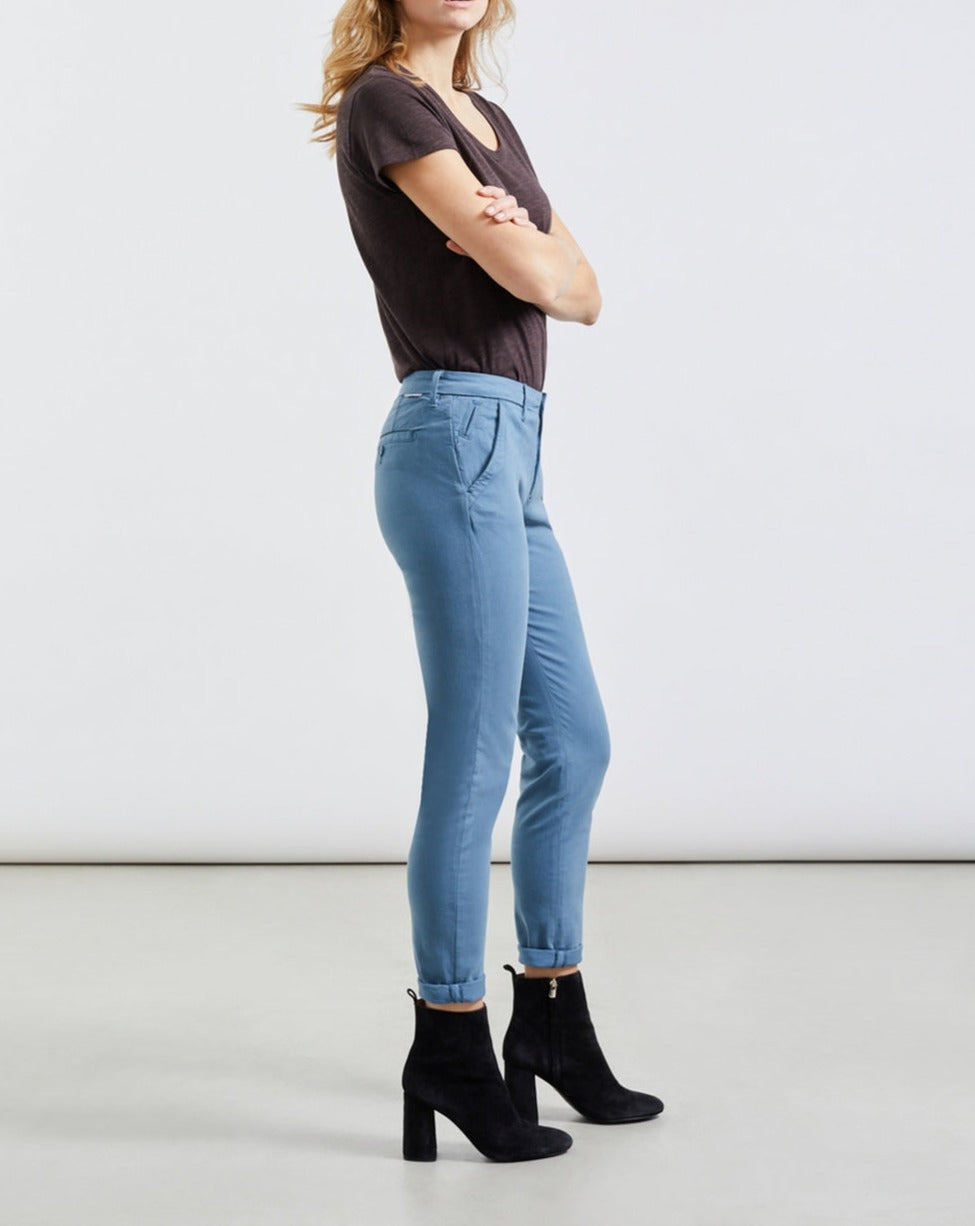 Pantalón chino Sandy 2 Basic - Azul tormenta - Mujer