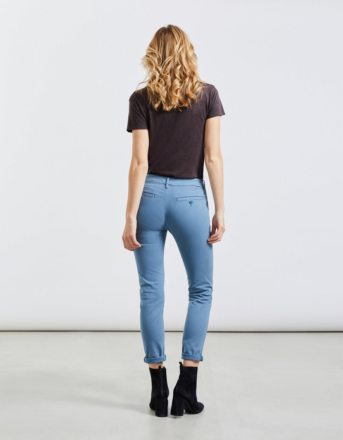 Pantalón chino Sandy 2 Basic - Azul tormenta - Mujer