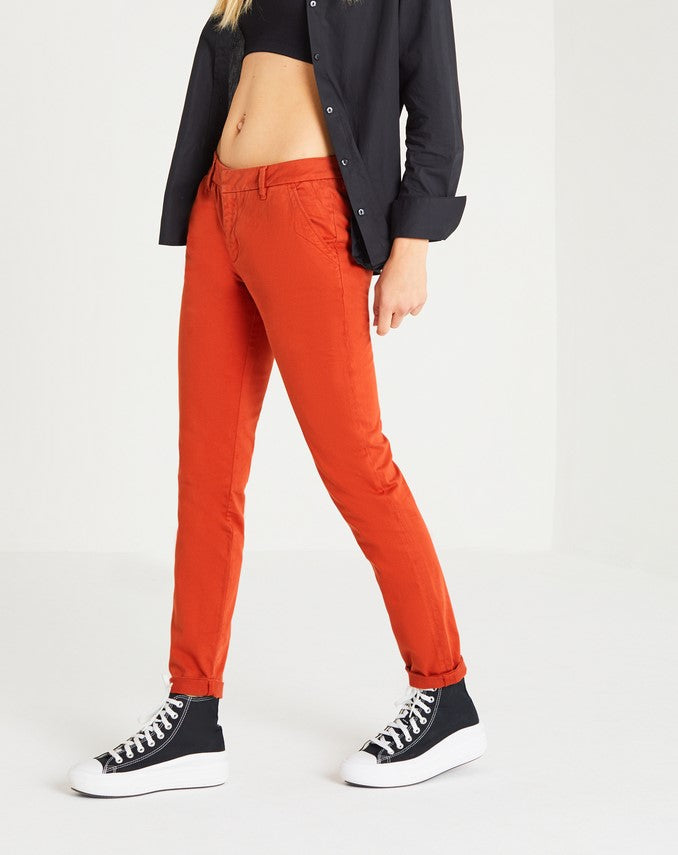 Jean Pantalon Chino Sandy 2 Basic H23 - Red Clay - Femme