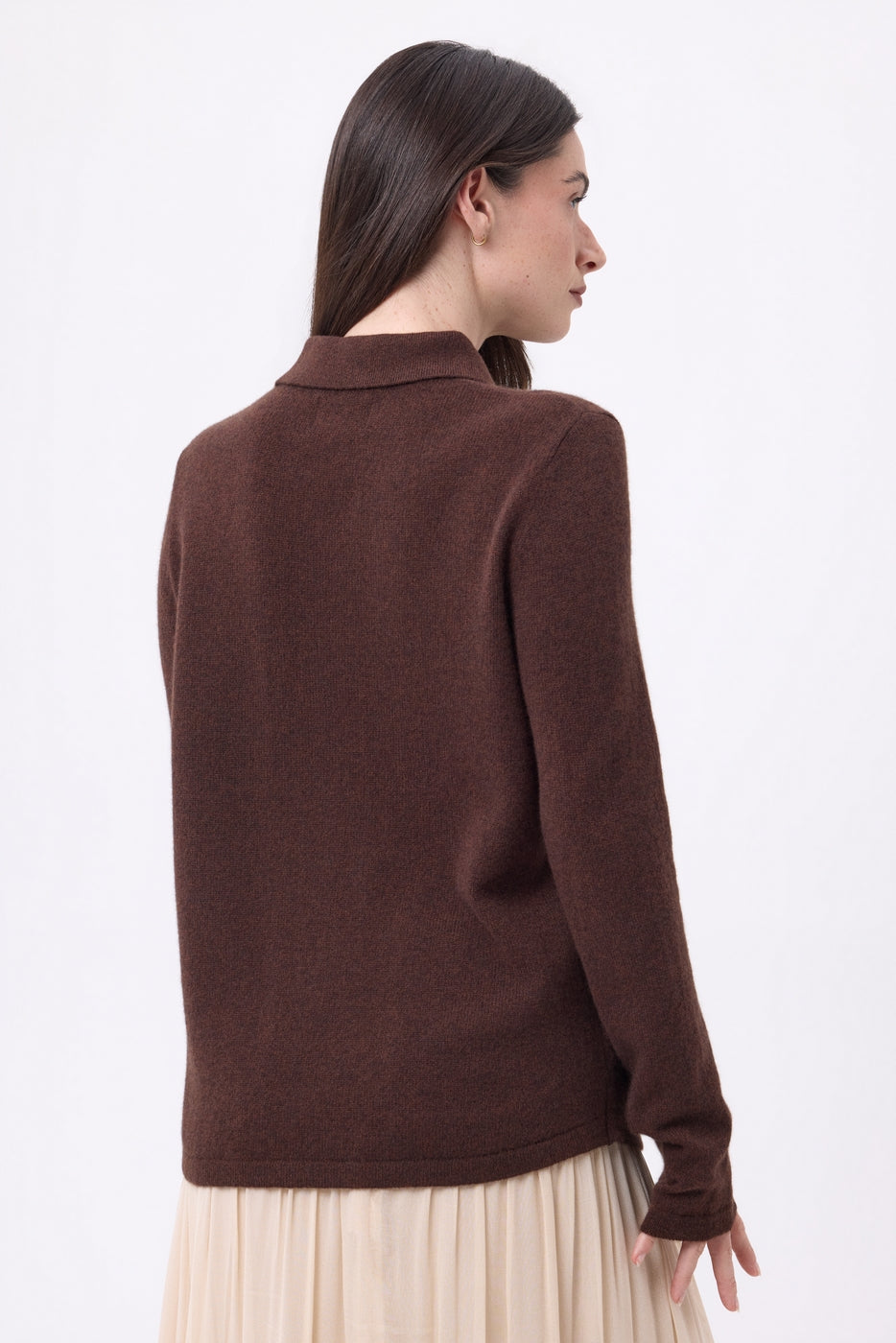 Chemise À Franges Devant Santa - Marron Chocolat - Femme