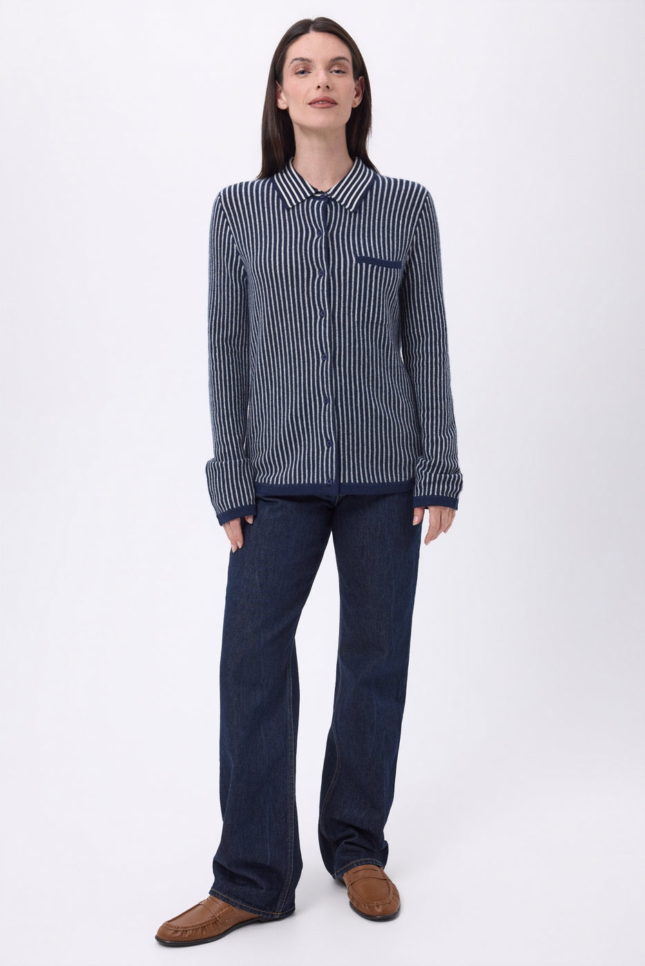 Chemise À Rayure Sassy - Bleu Marine Blanc - Femme