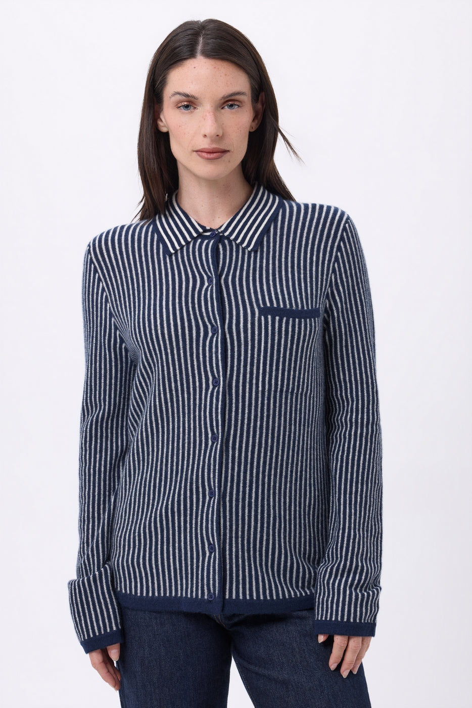 Chemise À Rayure Sassy - Bleu Marine Blanc - Femme