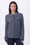 Chemise À Rayure Sassy - Bleu Marine Blanc - Femme