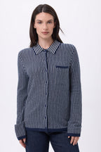 Chemise À Rayure Sassy - Bleu Marine Blanc - Femme