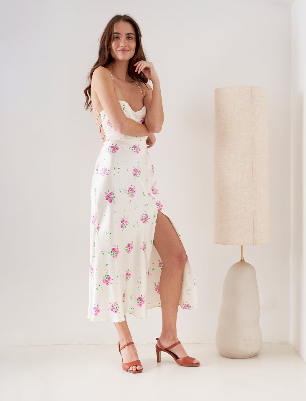 Sandales À Talon Amalia - Cognac - Femme