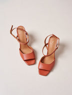 Sandales À Talon Amalia - Cognac - Femme