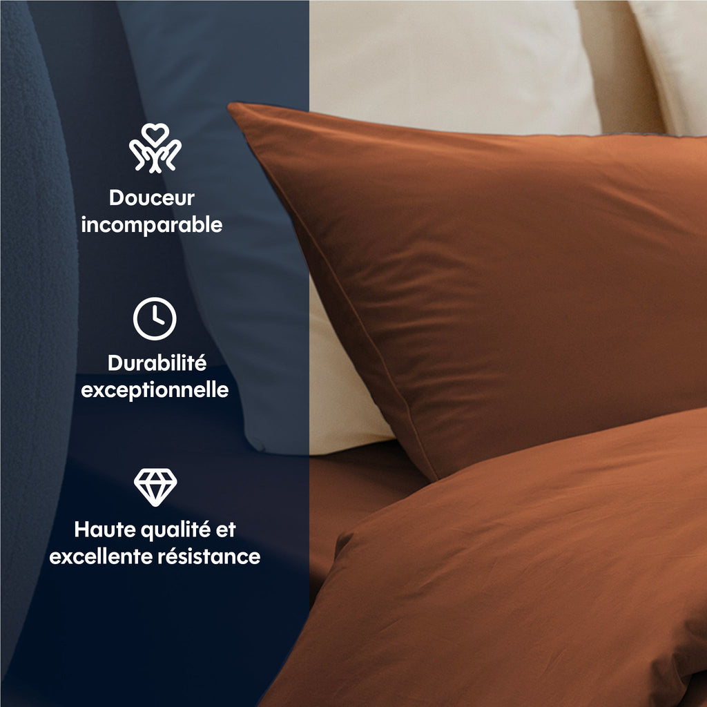 Pillowcase - Cotton Satin X2 - 4 Colours of Your Choice