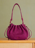 Sac Sauline Raphia - Fushia