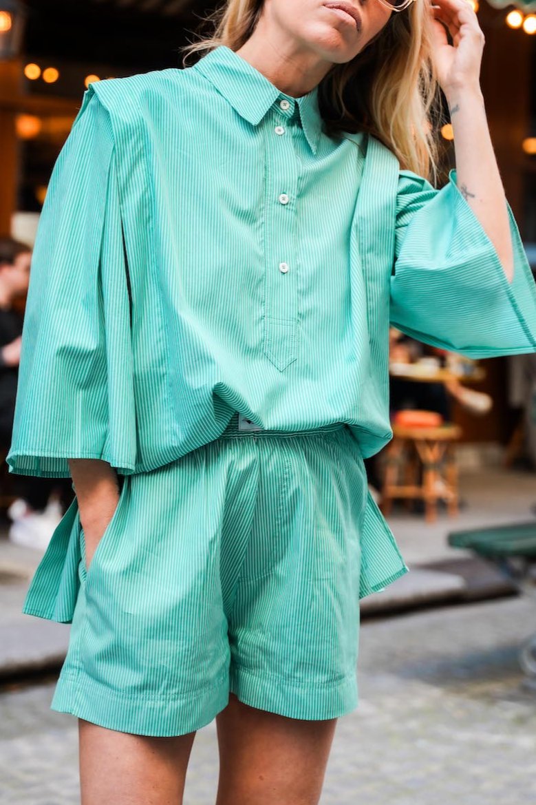 Pantalones cortos Oliver - Rayas verdes