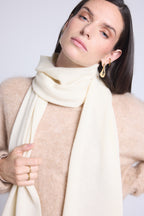 Bufanda Estola Unisex Scarf en Cachemira - Blanco - Mixto