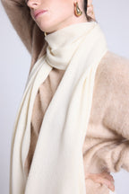 Bufanda Estola Unisex Scarf en Cachemira - Blanco - Mixto