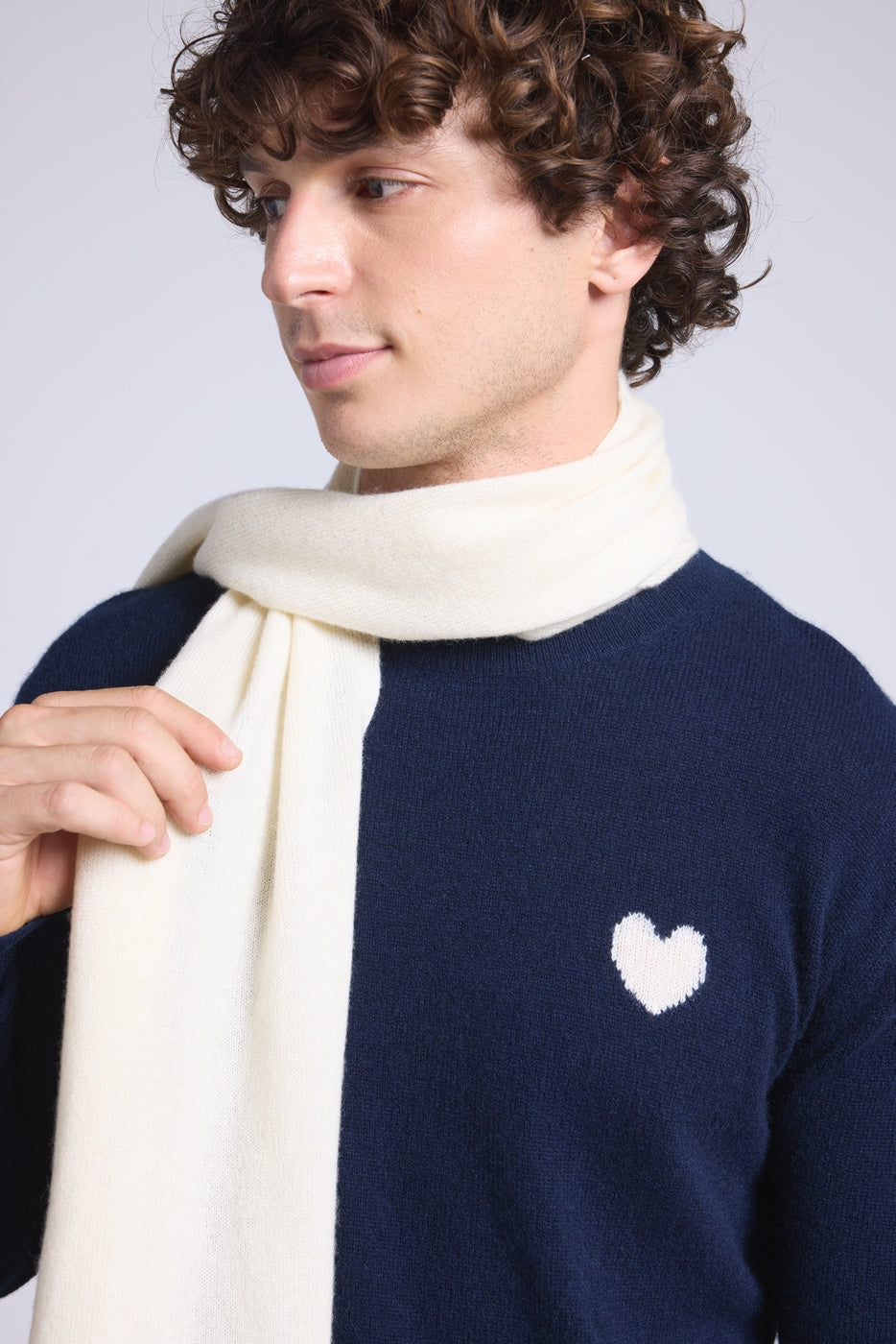 Bufanda Estola Unisex Scarf en Cachemira - Blanco - Mixto