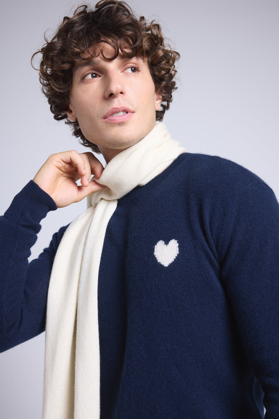 Bufanda Estola Unisex Scarf en Cachemira - Blanco - Mixto