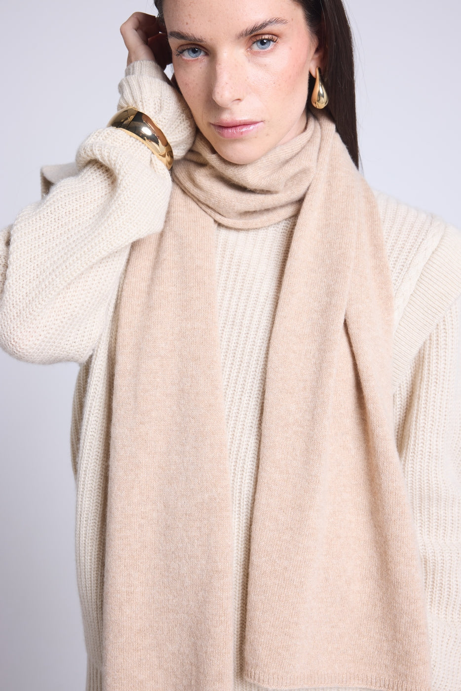 Echarpe Etole Unisexe Scarf - Beige Creme - Mixte
