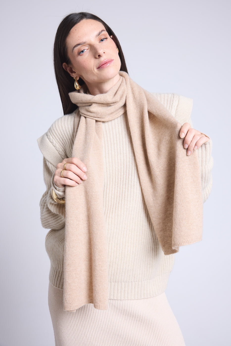Echarpe Etole Unisexe Scarf - Beige Creme - Mixte