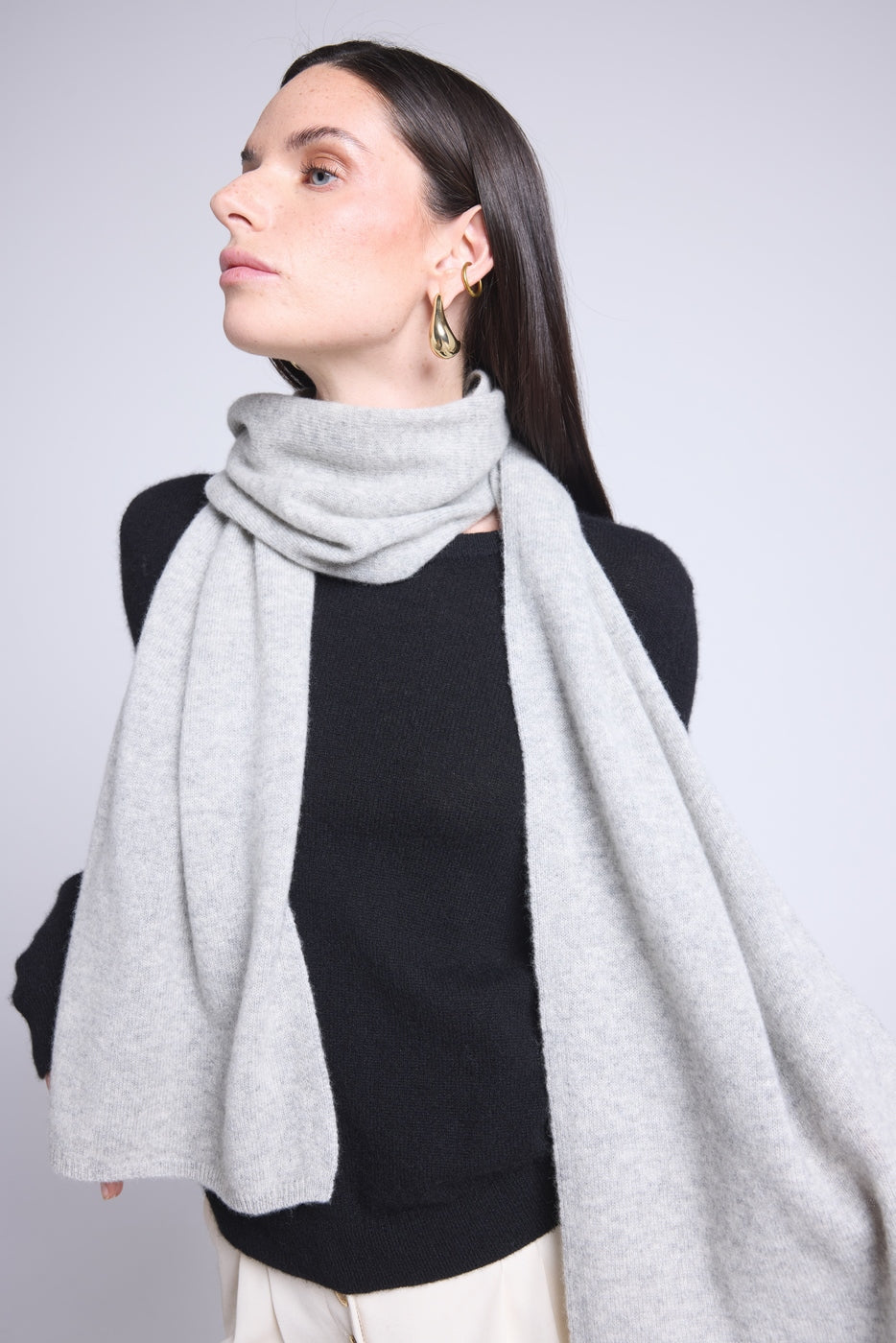Bufanda Estola Unisex Scarf - Gris Claro - Mixto