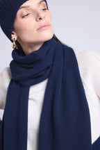 Bufanda Estola Unisex Scarf en Cachemira - Azul Marino - Mixto