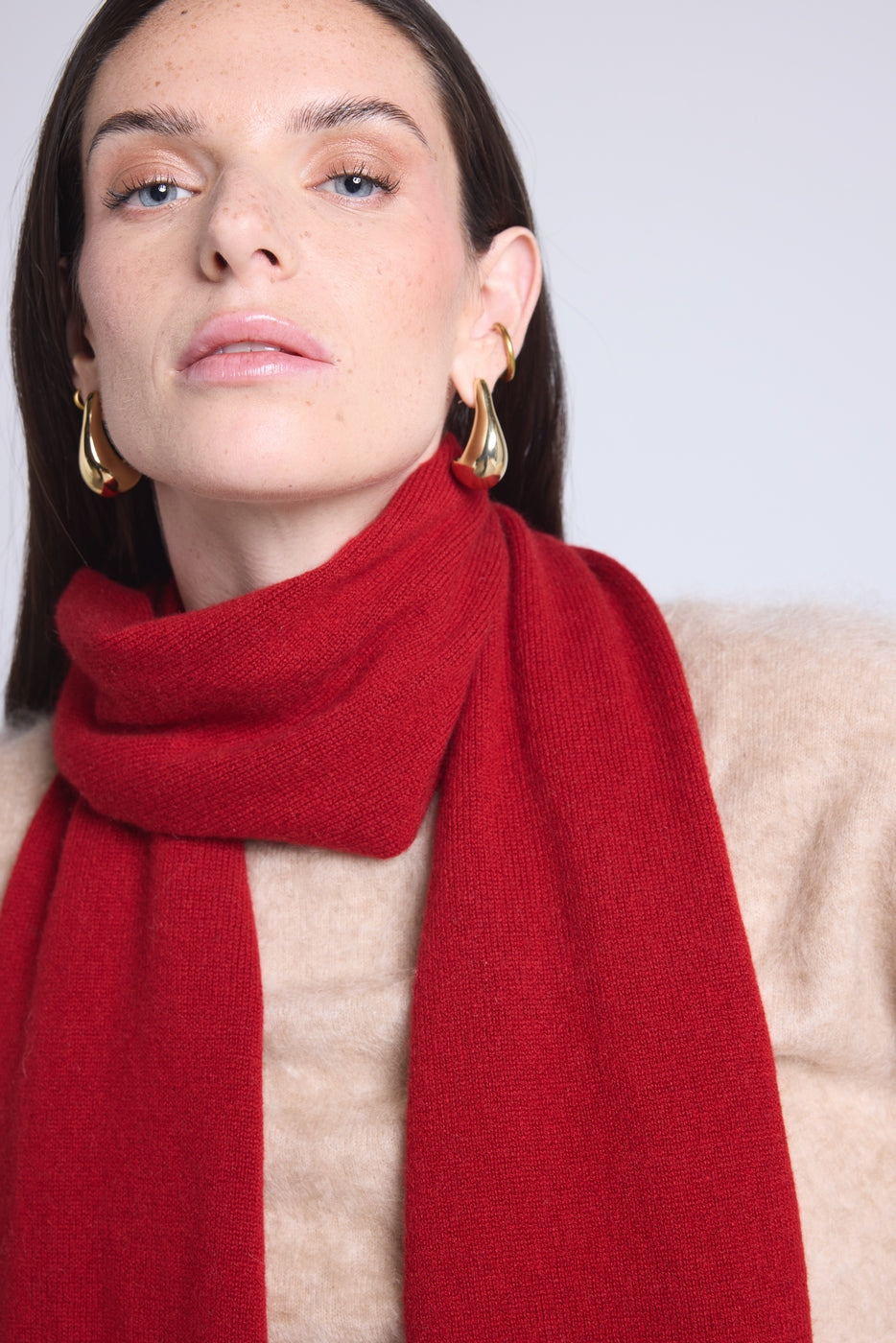 Bufanda Estola Unisex Scarf - Rojo Burdeos - Mixto