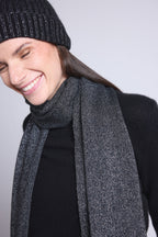 Echarpe Etole Unisexe Lurex Scarf - Noir Lurex Argente - Mixte
