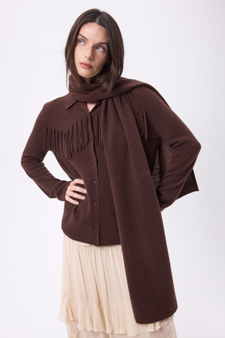 Bufanda Estola - Marrón Chocolate - Unisex