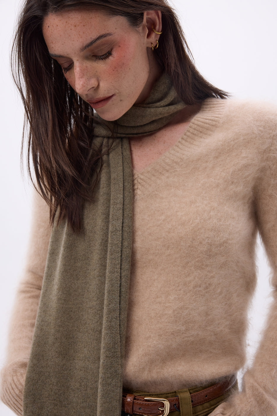 Echarpe Etole - Khaki Chine - Mixte