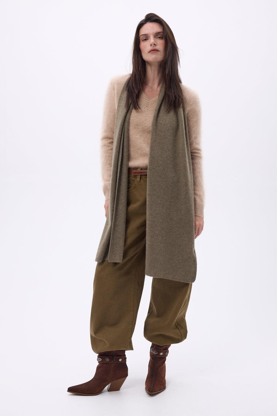Echarpe Etole - Khaki Chine - Mixte