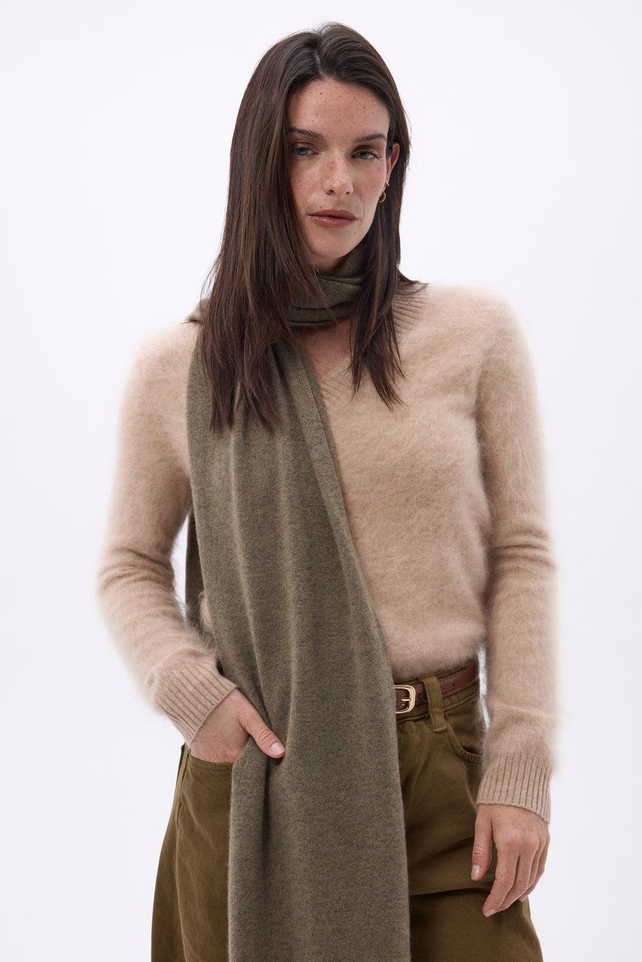 Echarpe Etole - Khaki Chine - Mixte