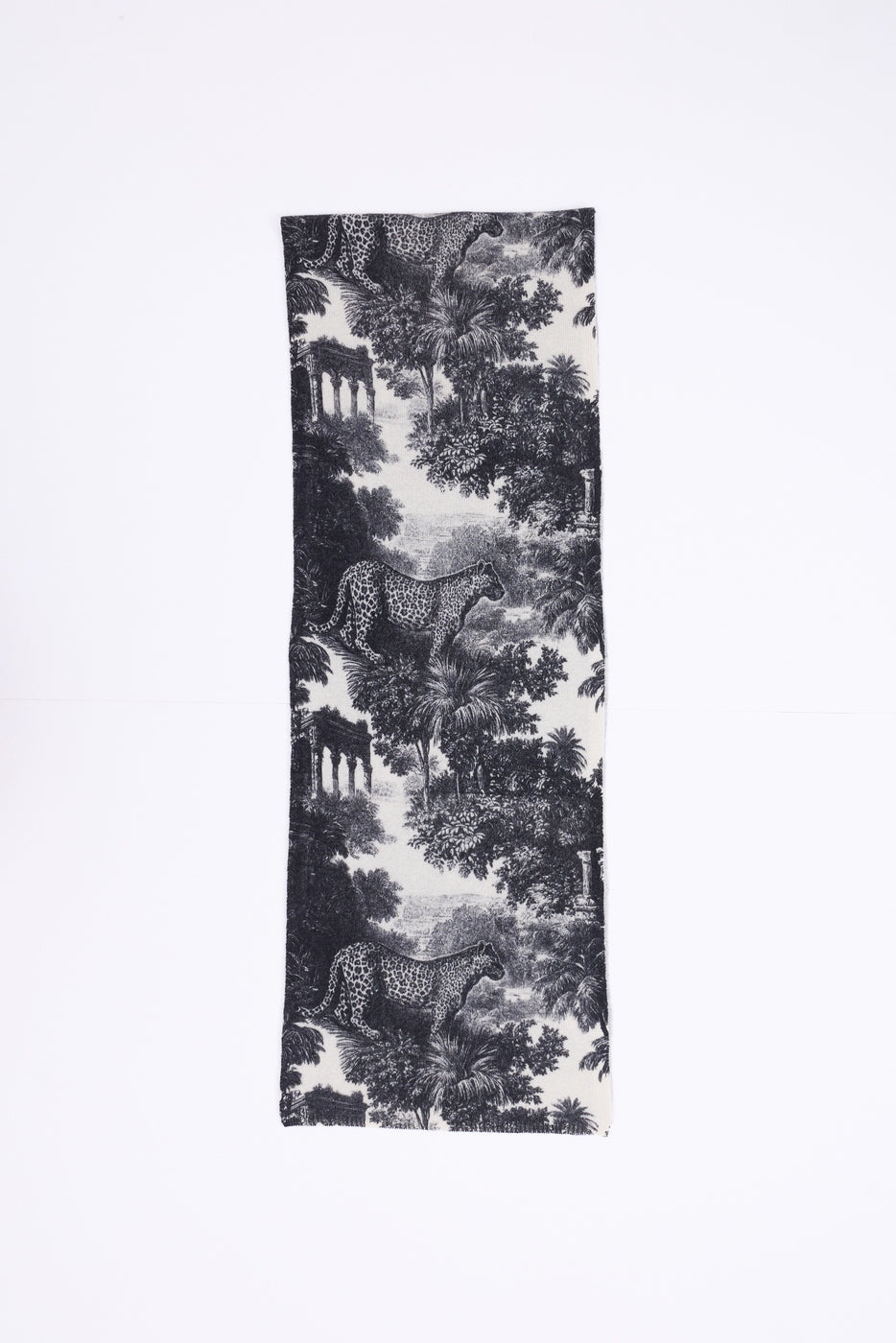 Echarpe Printée Jungle Tj - Noir Blanc - Mixte