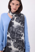 Echarpe Printée Jungle Tj - Noir Blanc - Mixte
