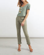 Scarlett Boy Pants - Thyme - Women