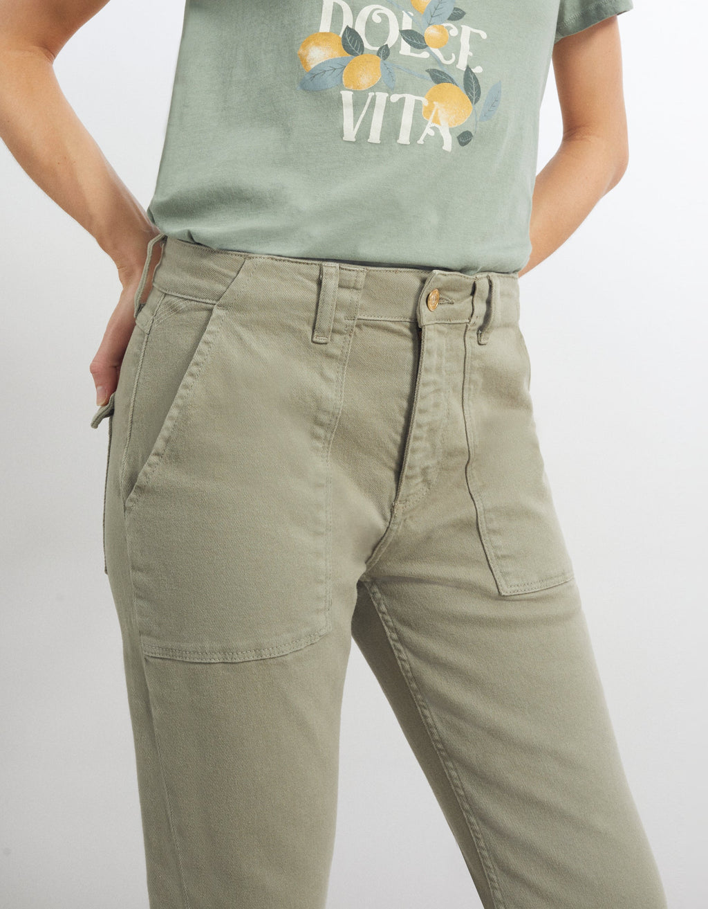 Scarlett Boy Pants - Thyme - Women