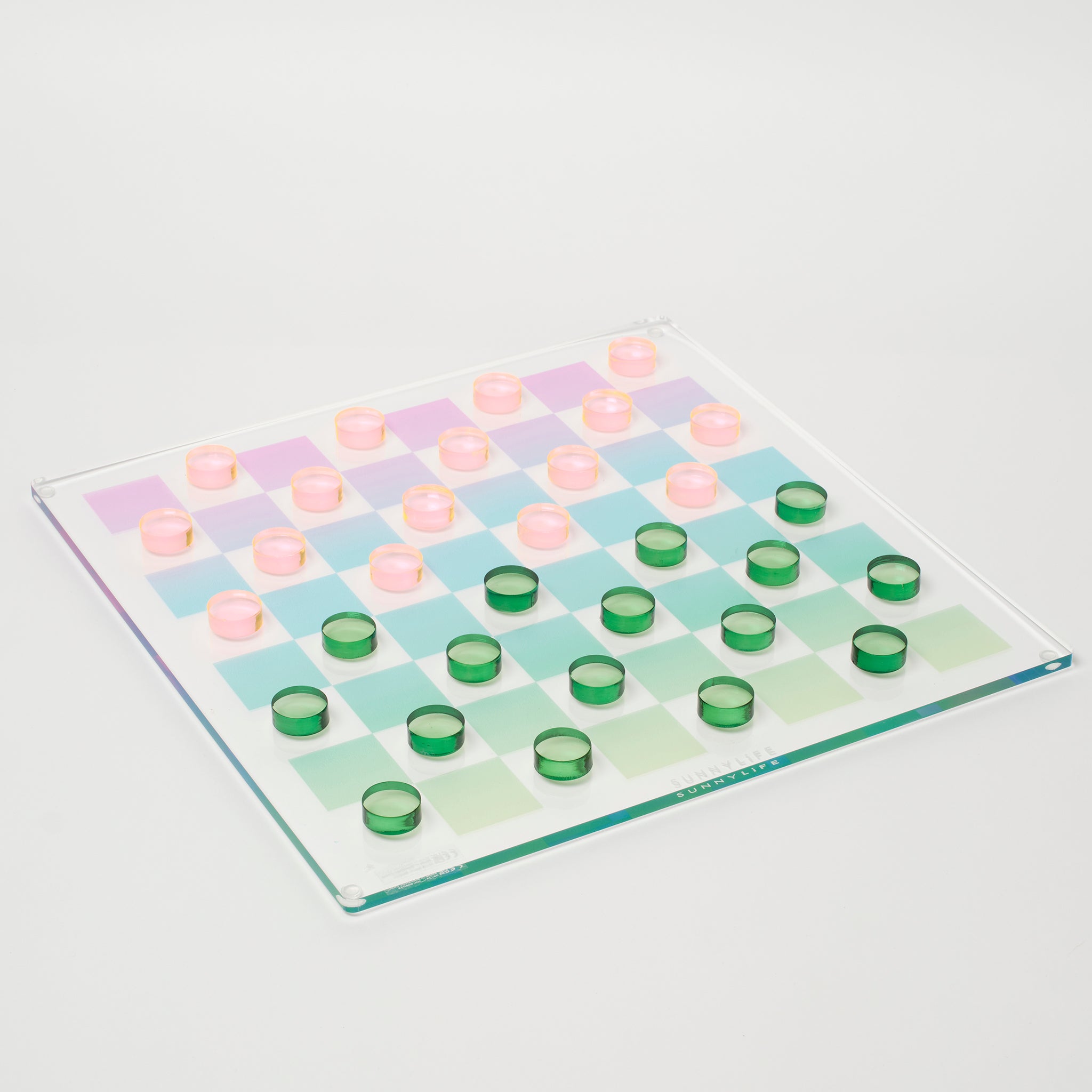 Tablero de ajedrez y damas Lucite