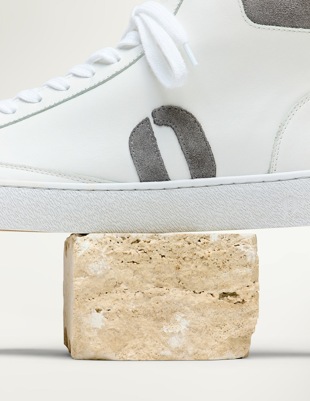 Alexis High Top Sneakers - White Light Gray