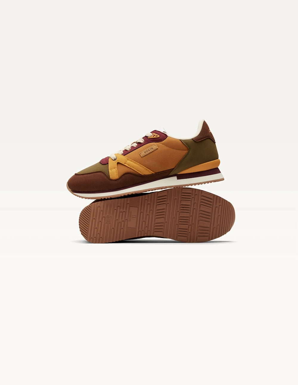 André Low-Top Sneakers - Chocolate, Light Khaki, Mustard - Men's