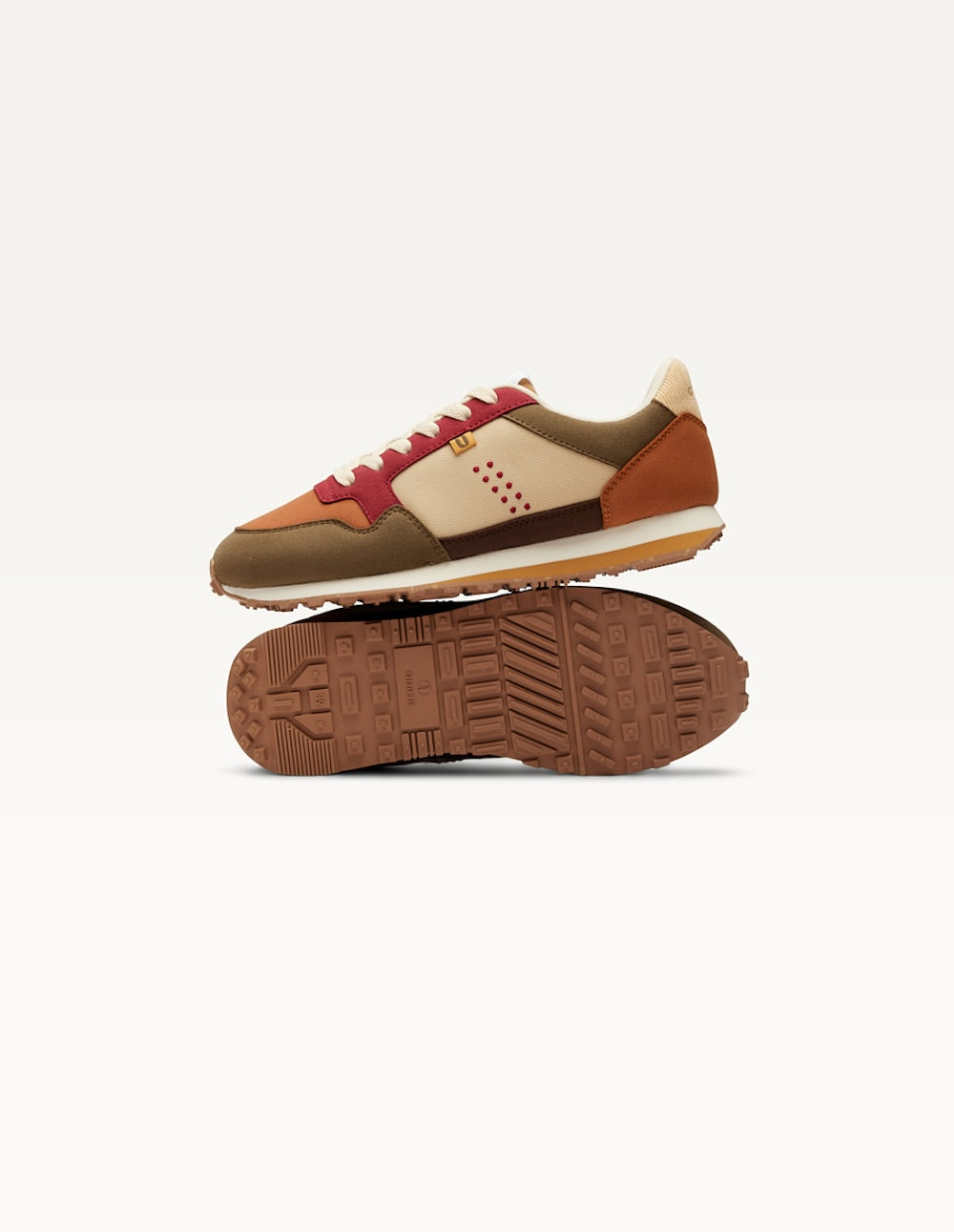 Zapatillas bajas Gabrielle - Khaki Cognac Bordeaux - Mujer