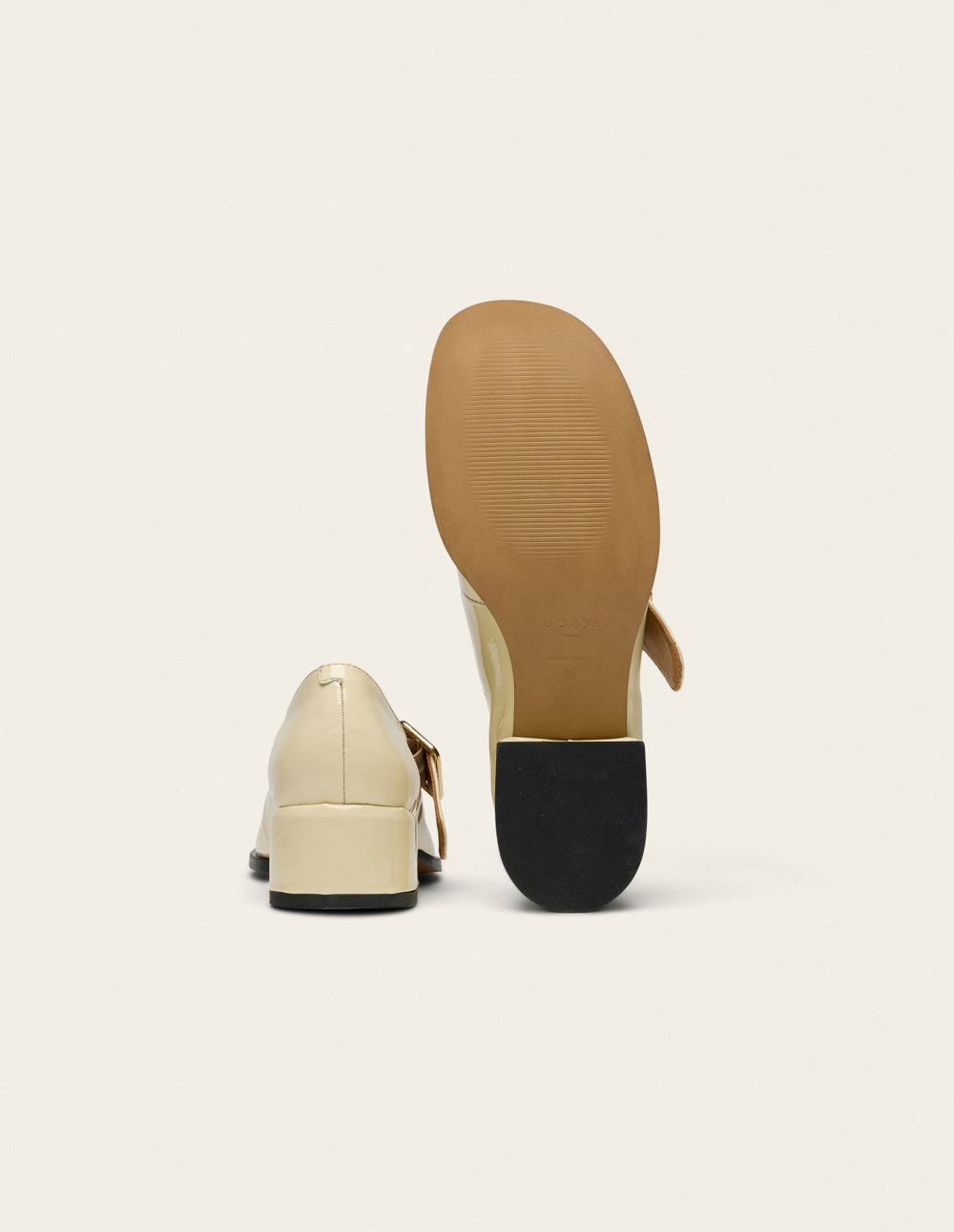 Escarpins Amari - Cuir Verni Ivoire - Femme