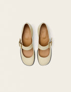 Escarpins Amari - Cuir Verni Ivoire - Femme