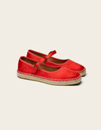 Espadrilles Bebi - Satin Rouge - Femme