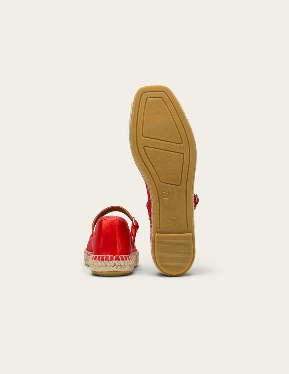 Espadrilles Bebi - Satin Rouge - Femme