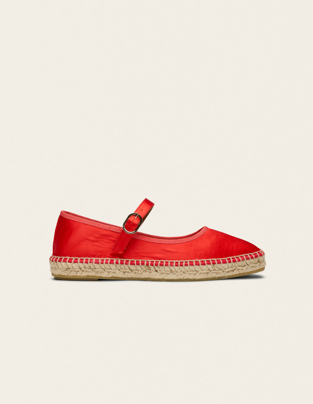 Espadrilles Bebi - Satin Rouge - Femme
