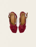Sandales À Talons Dea - Suède Pourpre - Femme