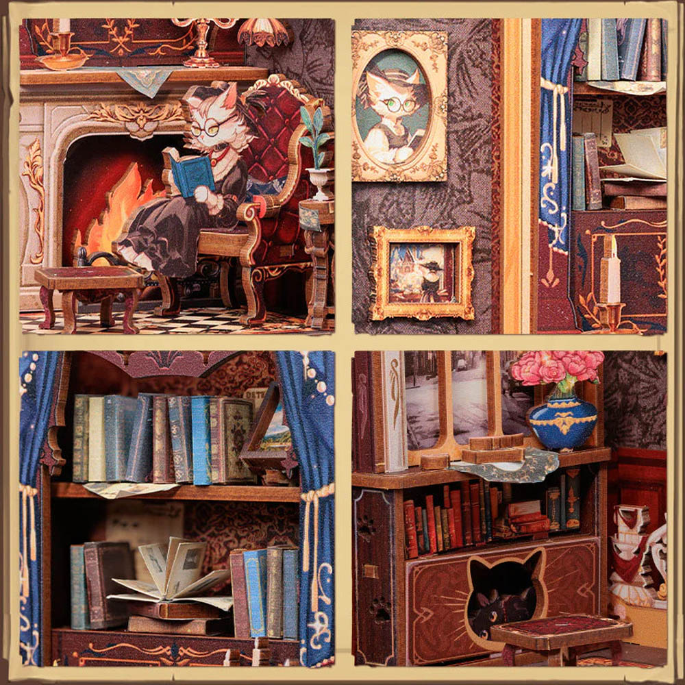 Book Nook - Le Bureau Du Comte Chat