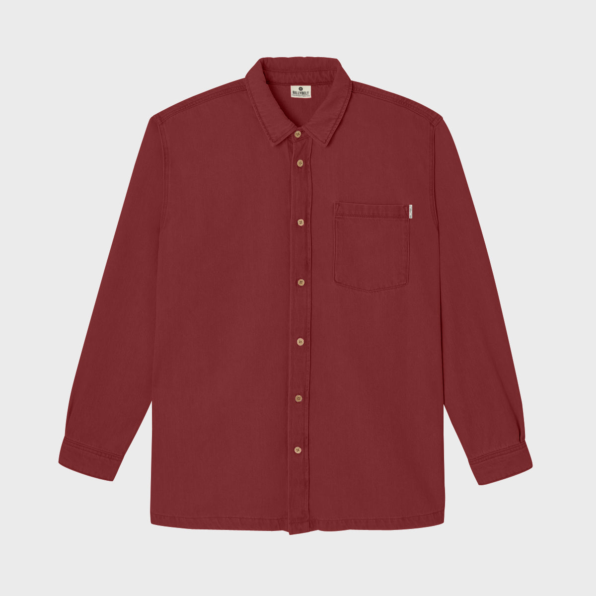 Denim Overshirt - Burgundy