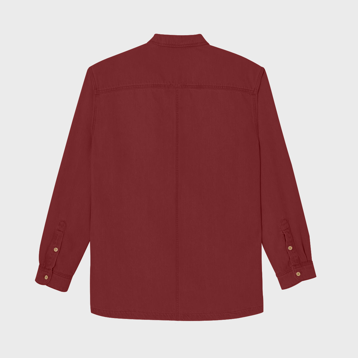 Denim Overshirt - Burgundy