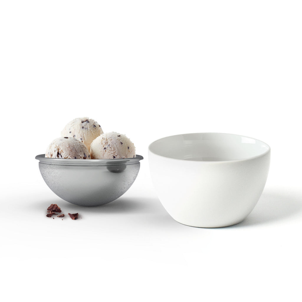 Juego de 4 cuencos de porcelana - Blanco