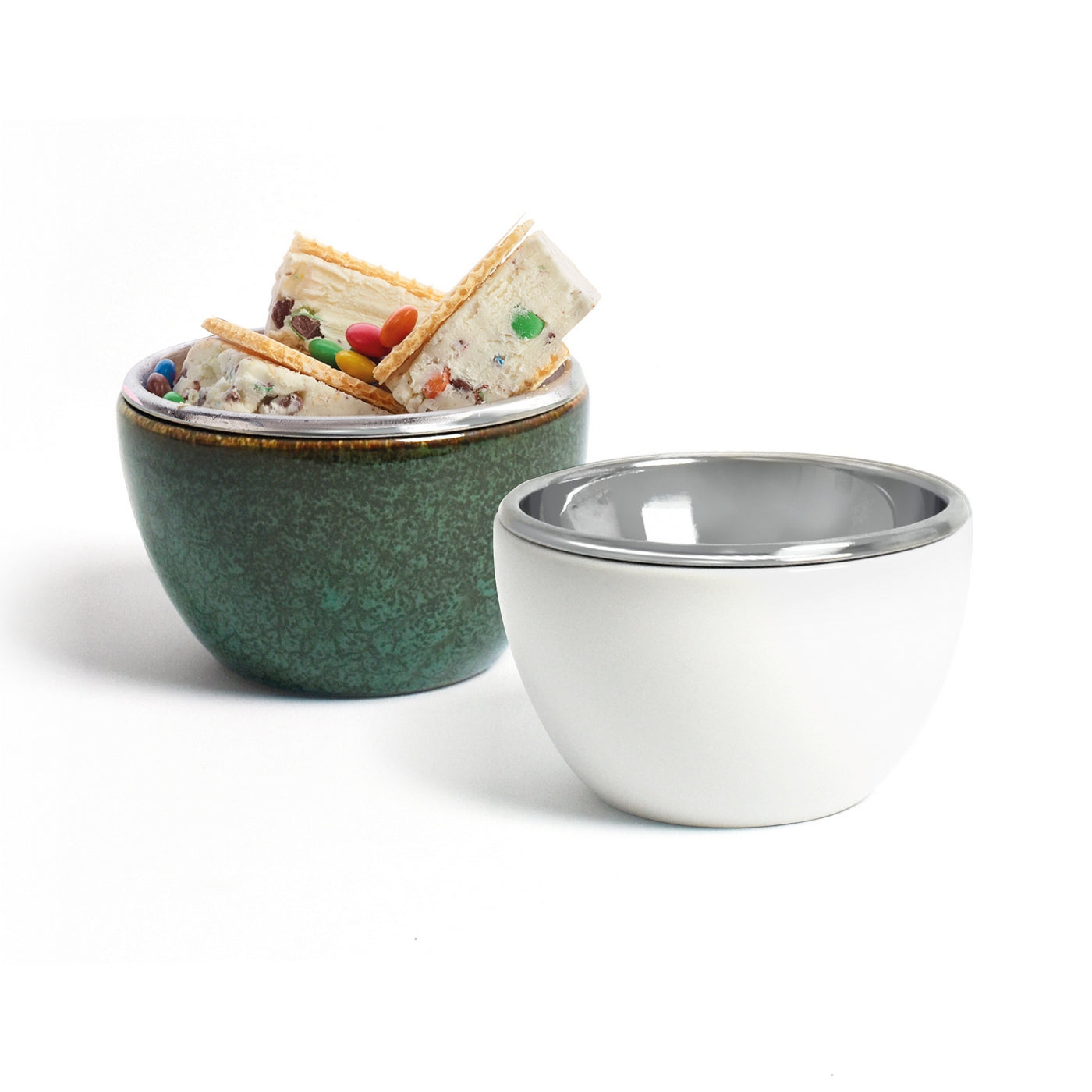 Juego de 4 cuencos de porcelana - Blanco