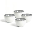 Juego de 4 cuencos de porcelana - Blanco